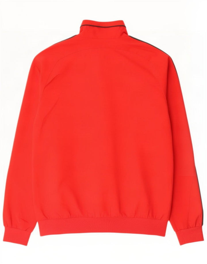 Adidas Mens Treino Top Jaqueta Médio Vermelho Colorblock Poliéster