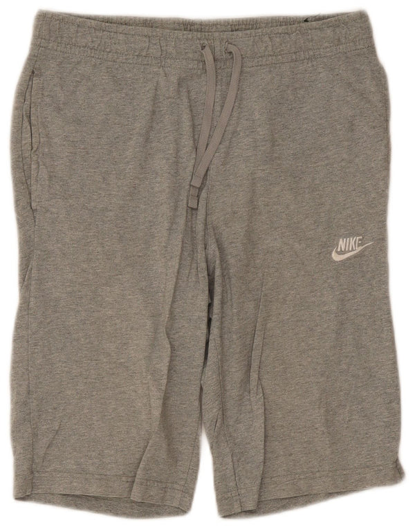 Nike Mens Bermuda Sport Shorts Médio Cinza Algodão
