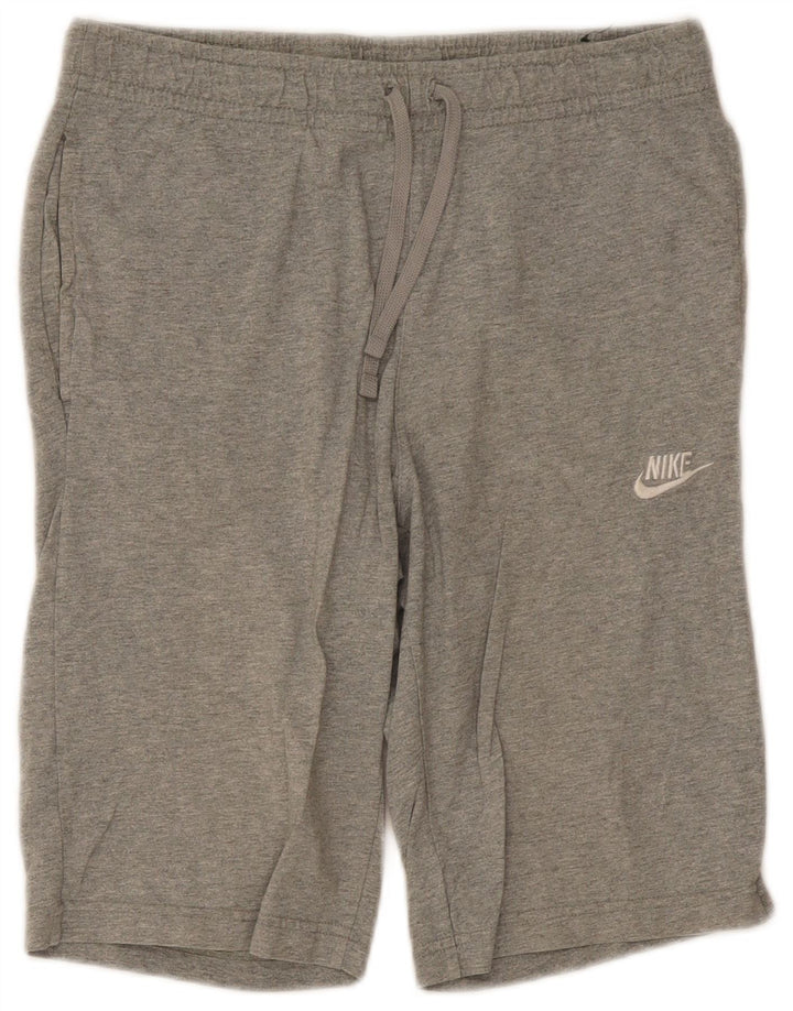 Nike Mens Bermuda Sport Shorts Médio Cinza Algodão