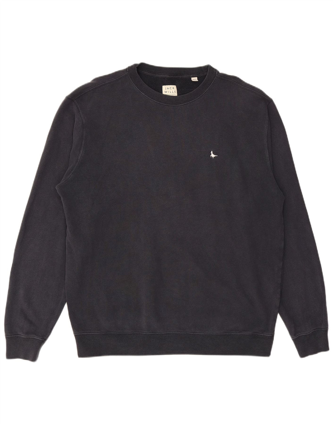JACK WILLS moletom masculino jumper médio azul marinho algodão