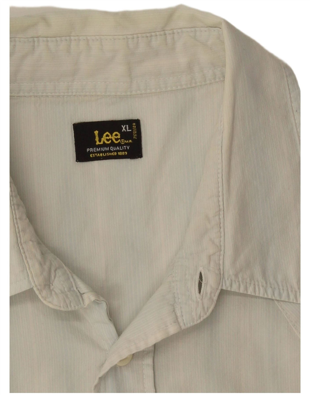 Camisa masculina de manga curta Lee XL listrada azul