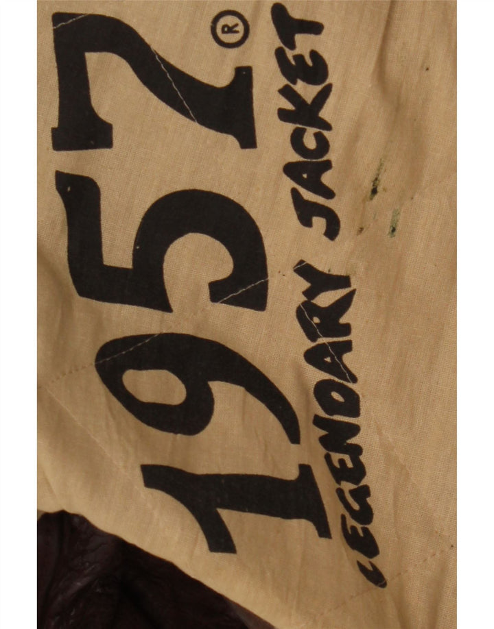 Jaqueta lendária 1957 Jaqueta de couro masculina UK 40 grande marrom