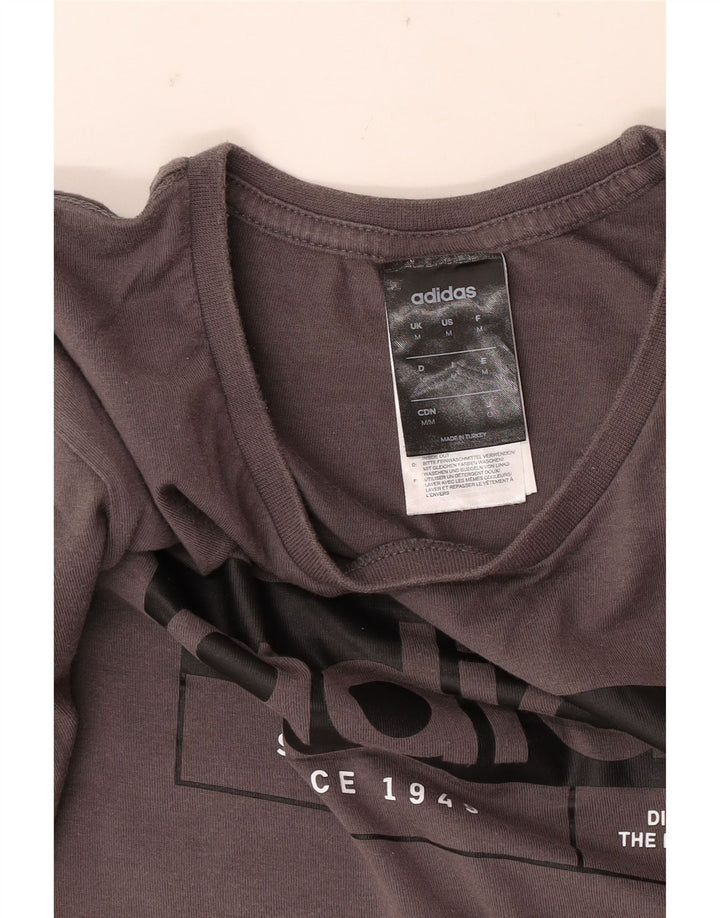 Camiseta Adidas Masculina Graphic Top Cinza Médio Algodão