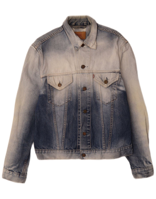 Jaqueta jeans feminina Levi's Acid Wash UK 18 XL algodão azul