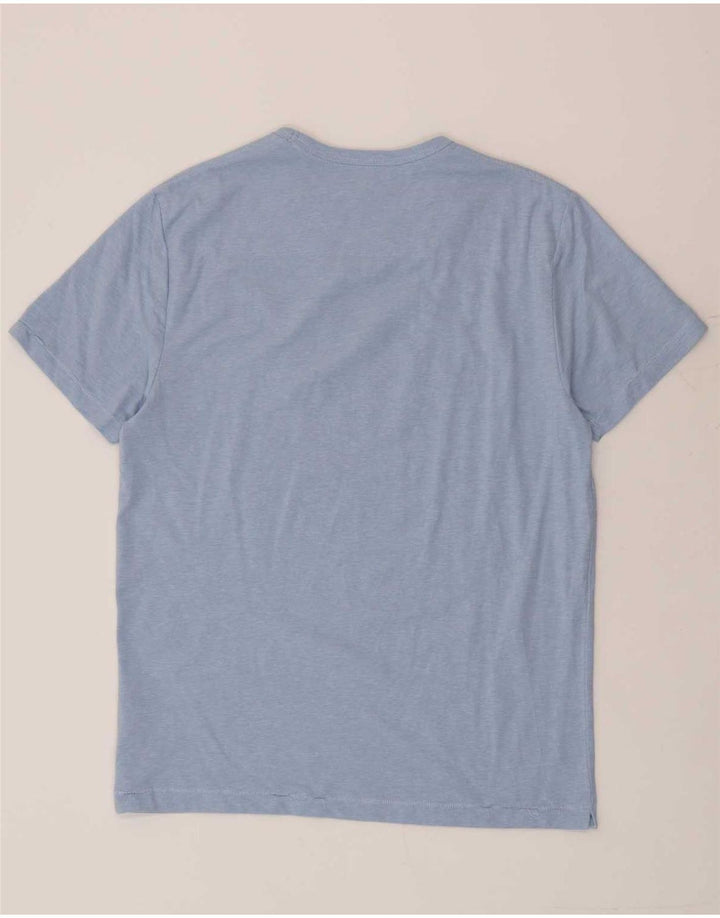 Camiseta masculina French Connection Top de algodão azul médio