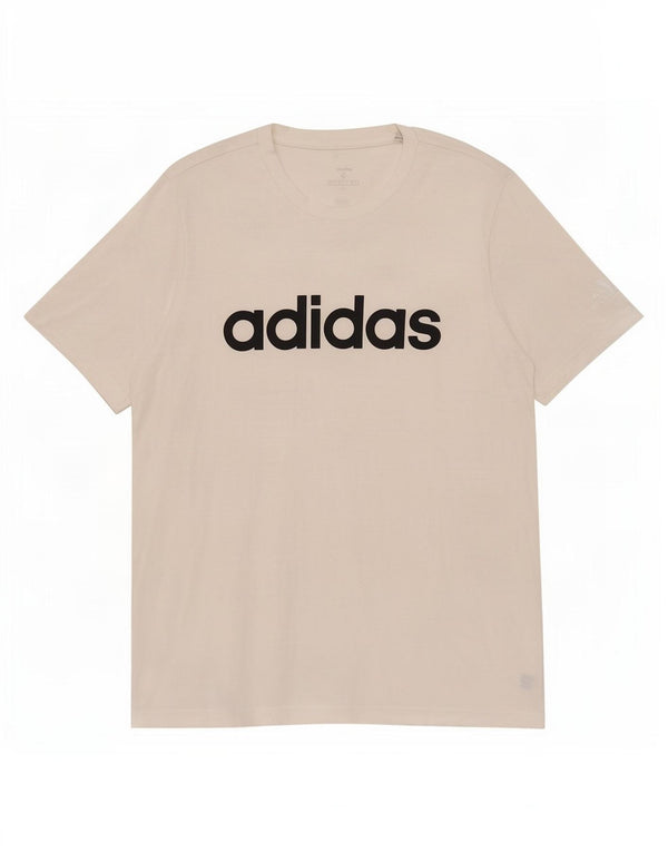 Adidas Mens Graphic T-Shirt Top Grande Algodão Branco