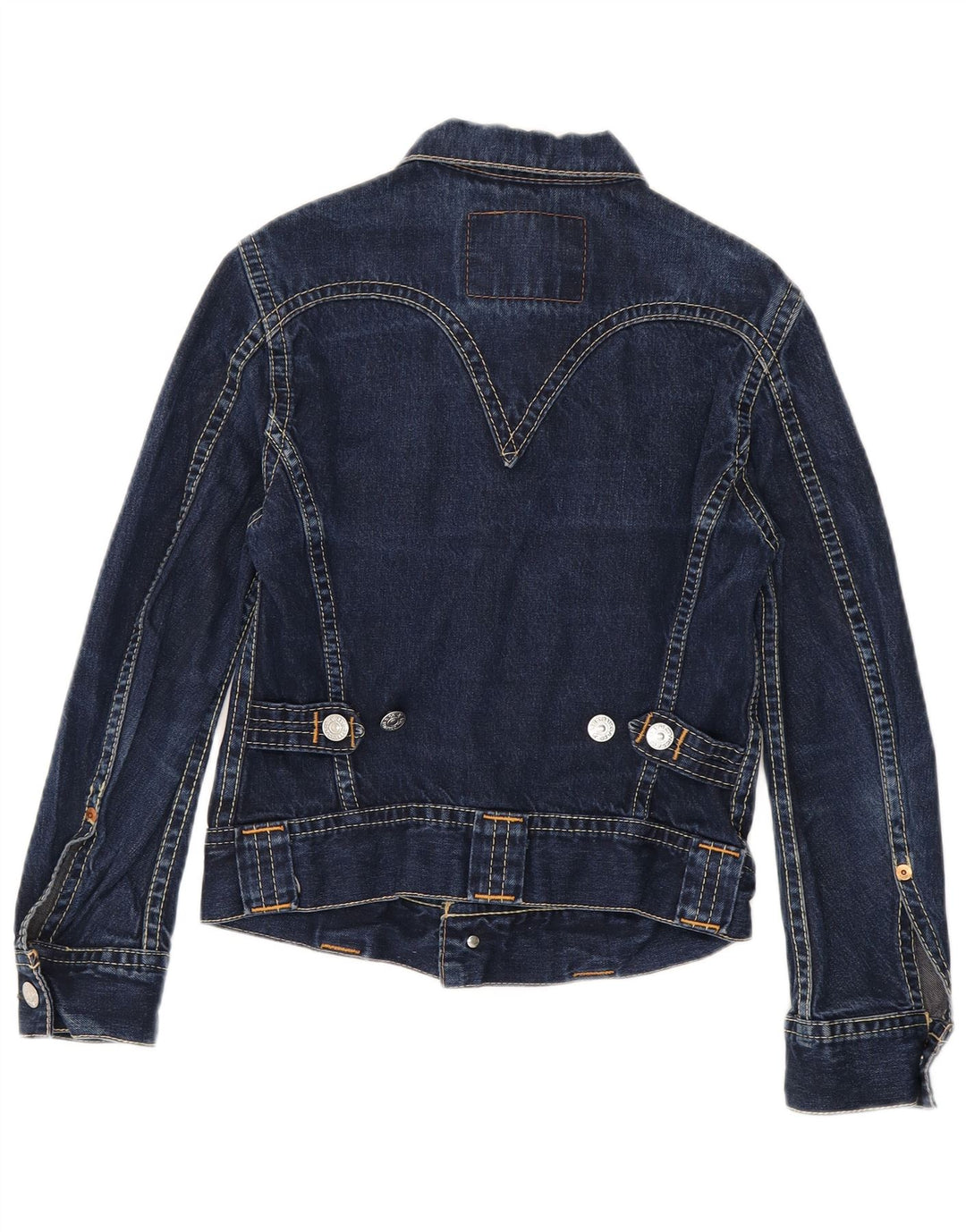 Jaqueta jeans feminina Levi's UK 10 algodão azul pequeno