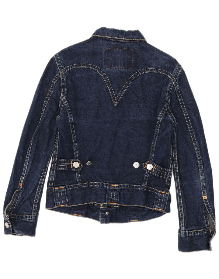 Jaqueta jeans feminina Levi's UK 10 algodão azul pequeno
