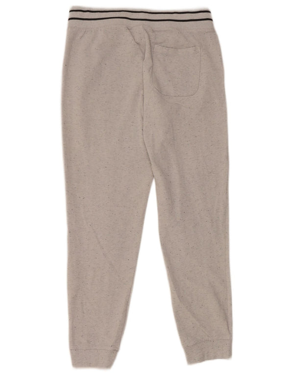 Calça de treino feminina Champion Joggers UK 12 algodão manchado cinza médio