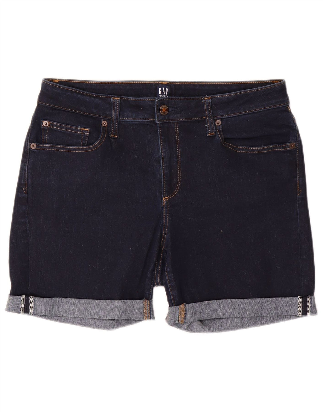 GAP Womens Regular Fit Denim Shorts W32 Large  Navy Blue Cotton