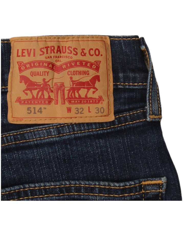 LEVI'S Masculino 514 Jeans Cropped W32 L25 Azul Algodão