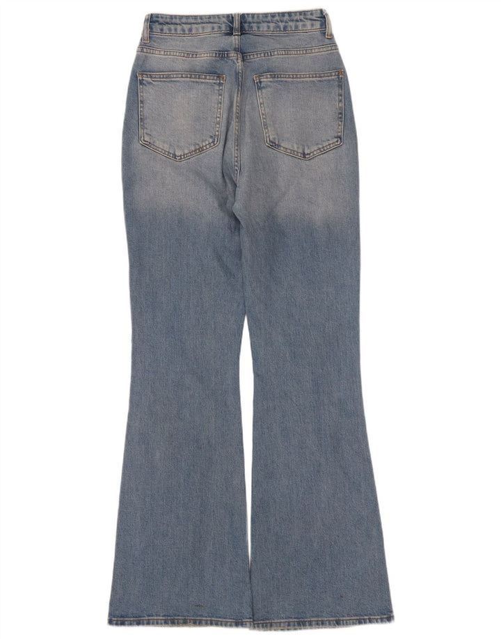 Jeans flare feminino vintage EU 36 pequeno W25 L32 algodão azul