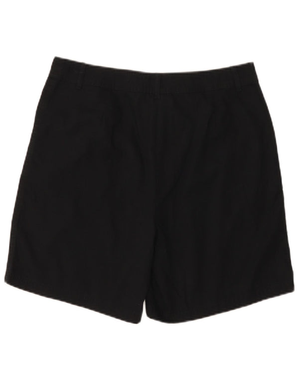 Shorts casuais femininos Marks & Spencer Reino Unido 10 pequeno W30 algodão preto