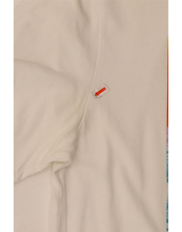 Camiseta gráfica masculina NIKE Top médio off white algodão