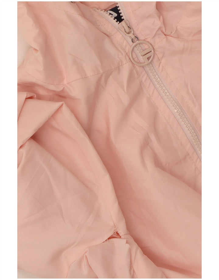 Fila Womens Hooded Oversized Rain Jacket UK 6 XS Rosa Poliéster