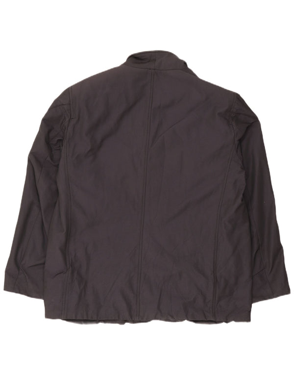 Jaqueta utilitária masculina Trussardi IT 58 4XL poliéster azul marinho