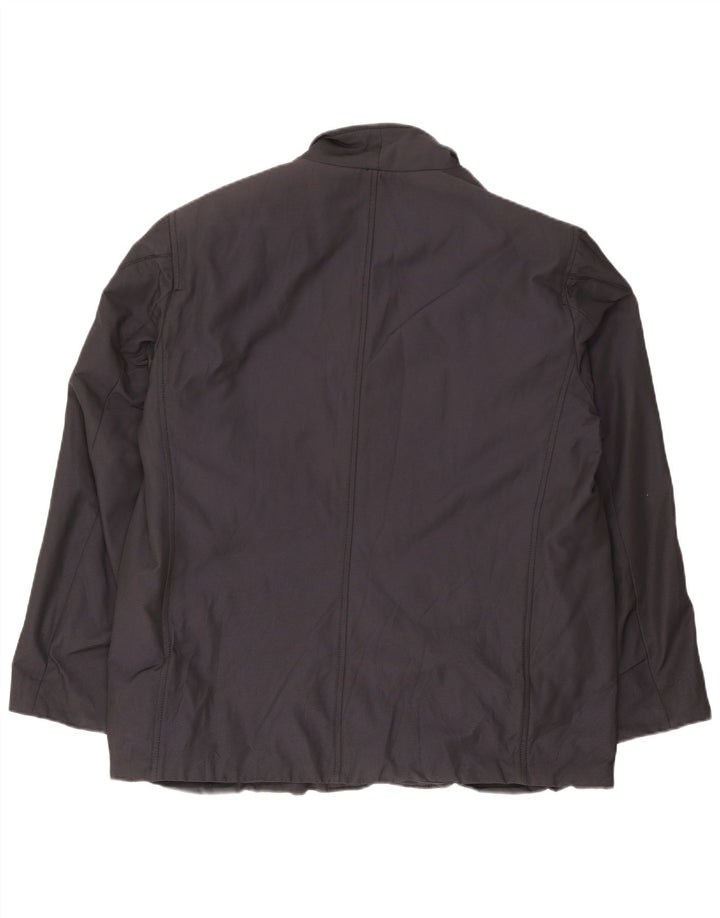 Jaqueta utilitária masculina Trussardi IT 58 4XL poliéster azul marinho