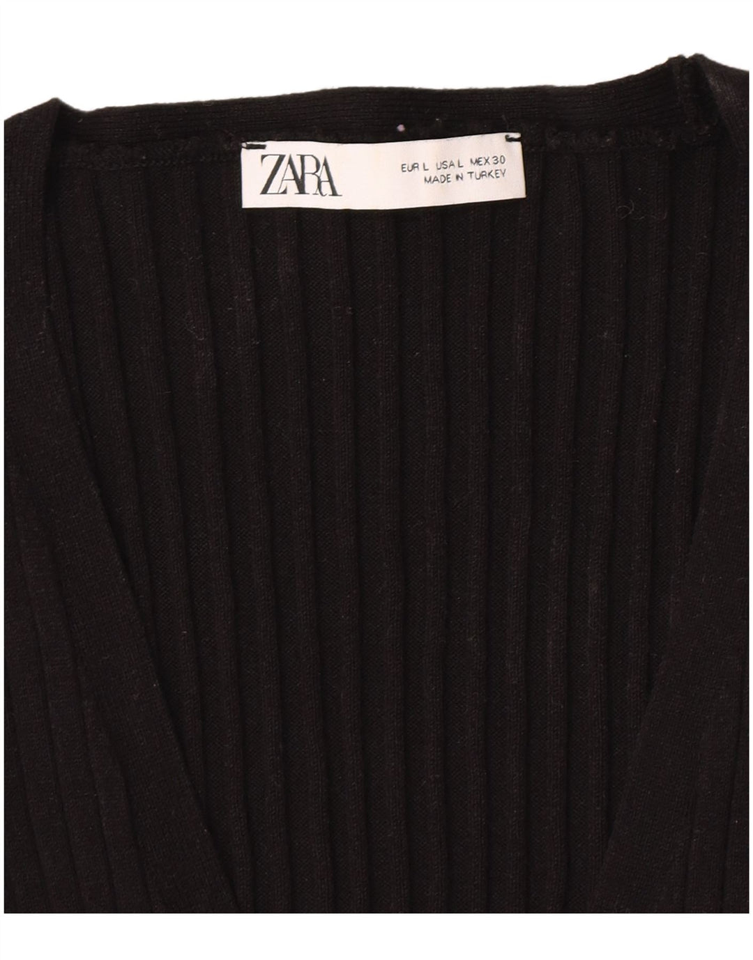 Zara Womens Vest Tank Top UK 14 Grande Preto