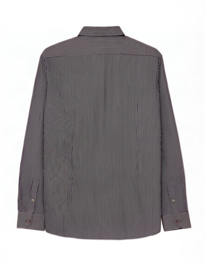Camisa masculina Ted Baker tamanho 4 grande listra azul marinho