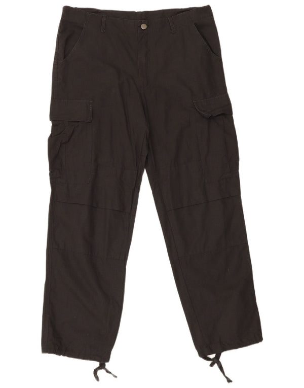 Calça Carhartt masculina reta cargo média W32 L29 algodão preto