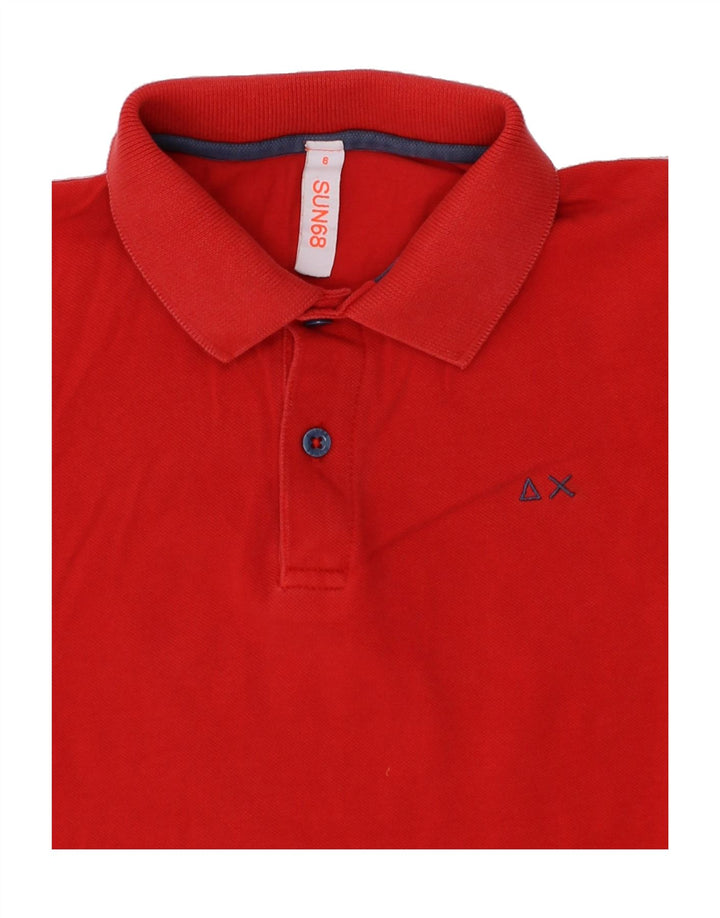 SUN68 Boys Polo Shirt 5-6 Years Red Cotton Vintage Sun68 and Second-Hand Sun68 from Messina Hembry 