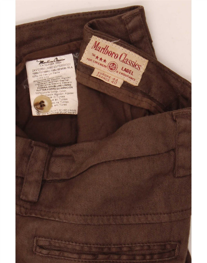 Calça feminina Marlboro Classics W30 L24 marrom linho