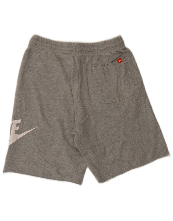 Shorts esportivos gráficos masculinos Nike médio cinza algodão manchado