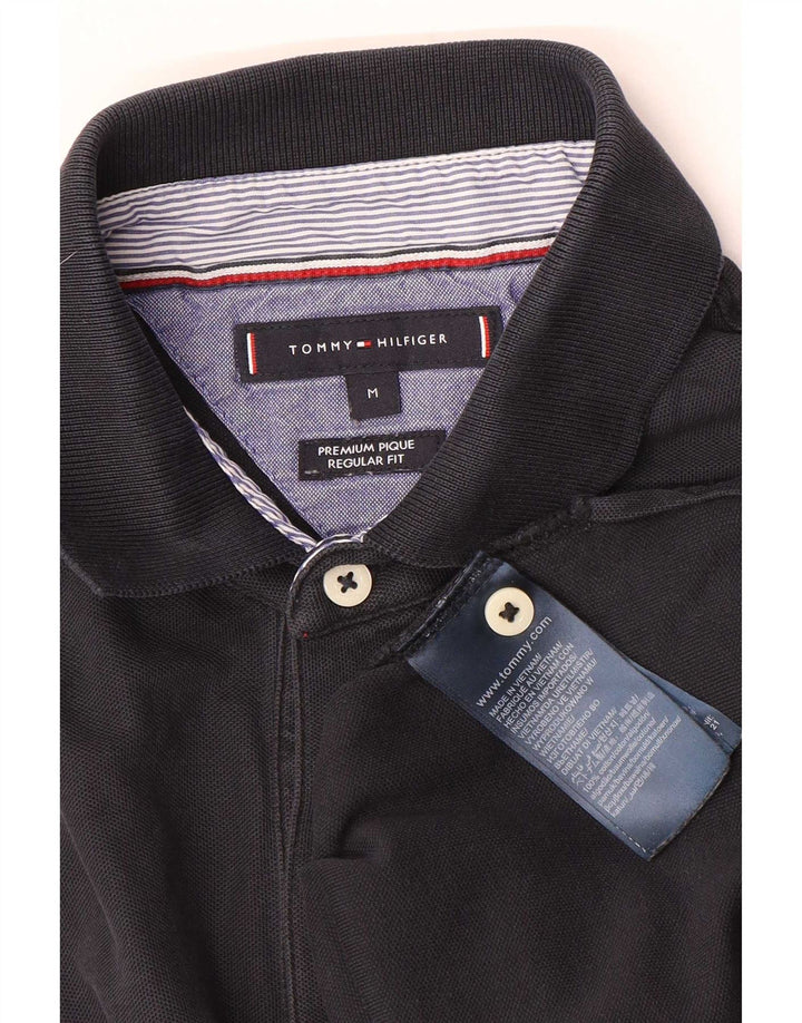 Camisa polo masculina Tommy Hilfiger Regular Fit média algodão azul marinho