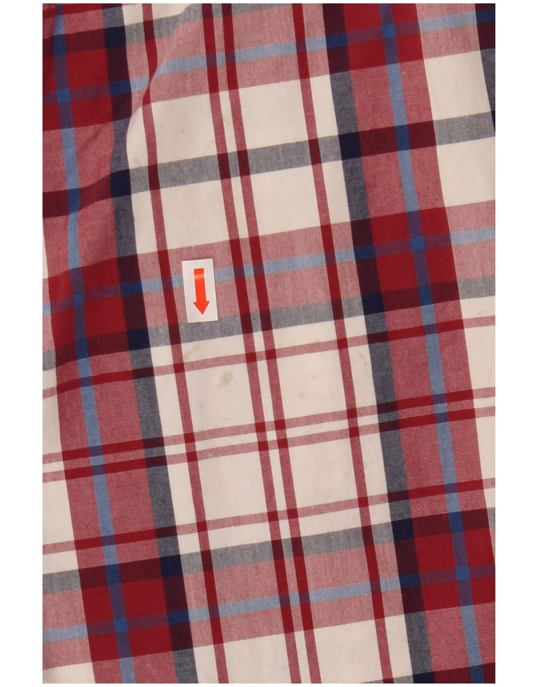 Camisa masculina Superdry grande xadrez vermelho algodão