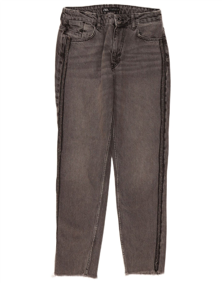 Zara Jeans Slim Feminino EU 38 Pequeno W28 L28 Cinza