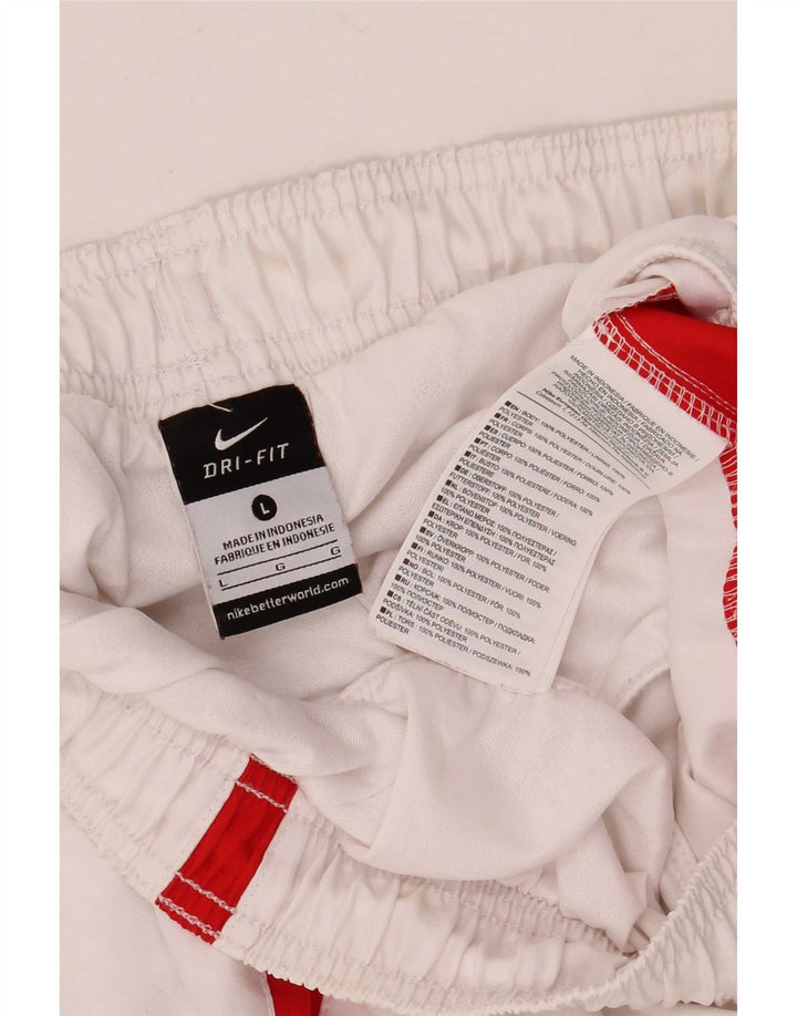 Shorts esportivos masculinos Nike Dri Fit grande poliéster colorido branco