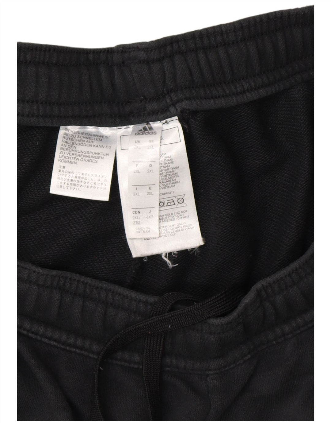 Calças de treino masculinas ADIDAS 2XL algodão preto