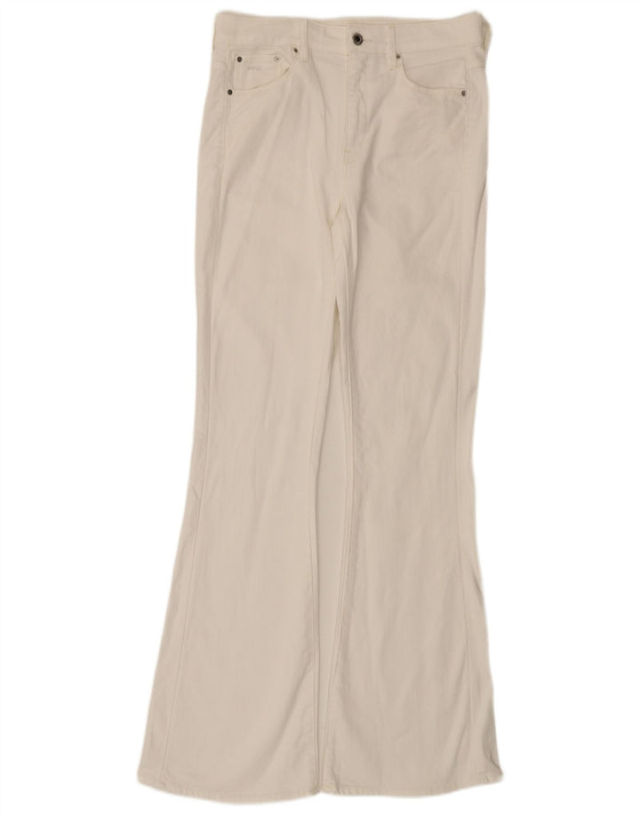 Calça jeans feminina G-Star 3301 cintura alta larga W30 L33 branca