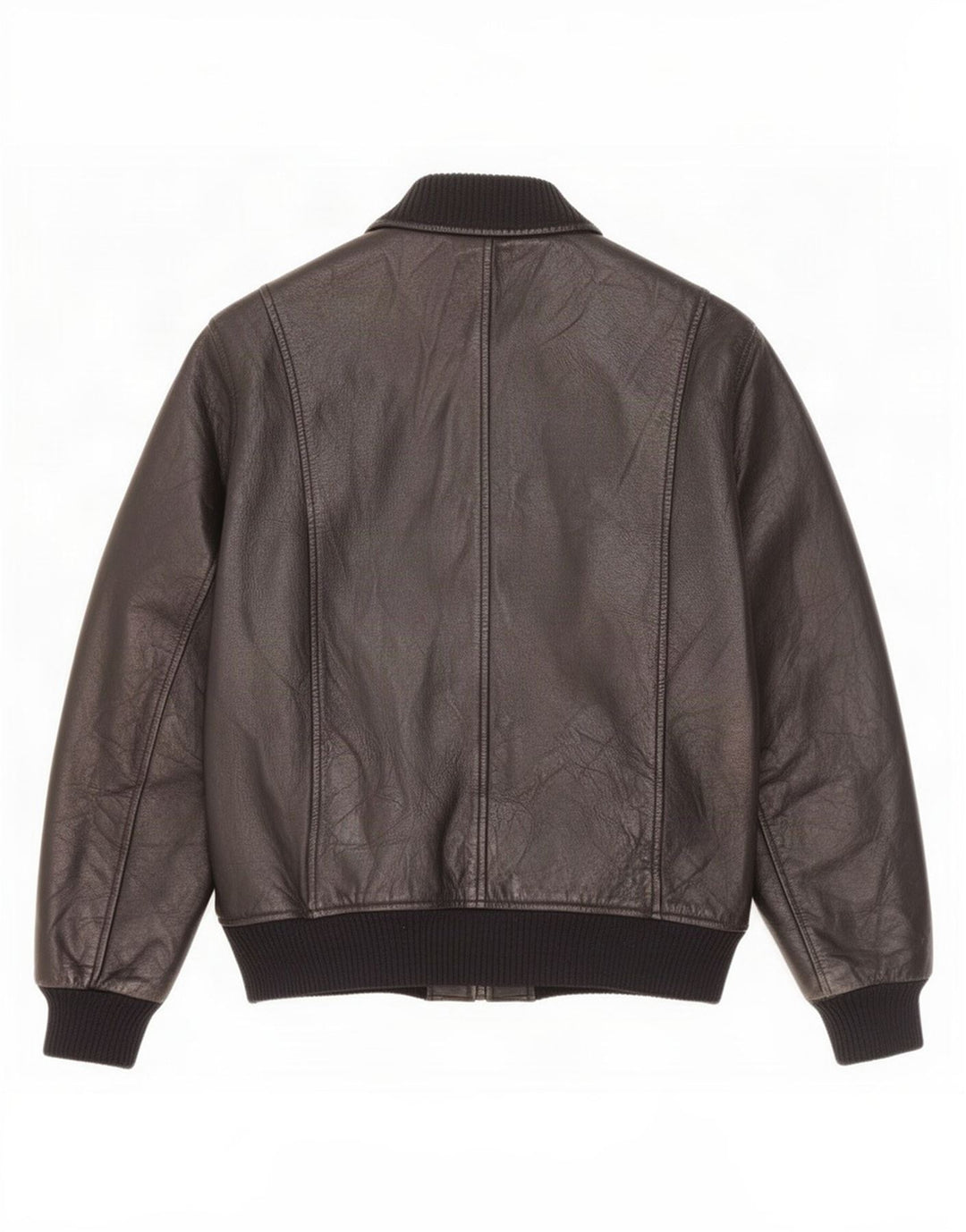 Jaqueta de couro masculina vintage UK 38 média preta