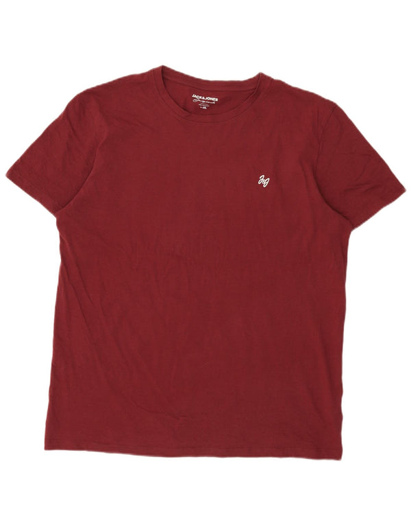 Camiseta masculina Jack & Jones Top XL algodão Borgonha