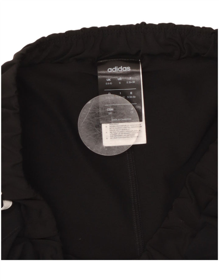 ADIDAS Womens Climalite Sport Shorts UK 8/10 Pequeno Poliéster Preto