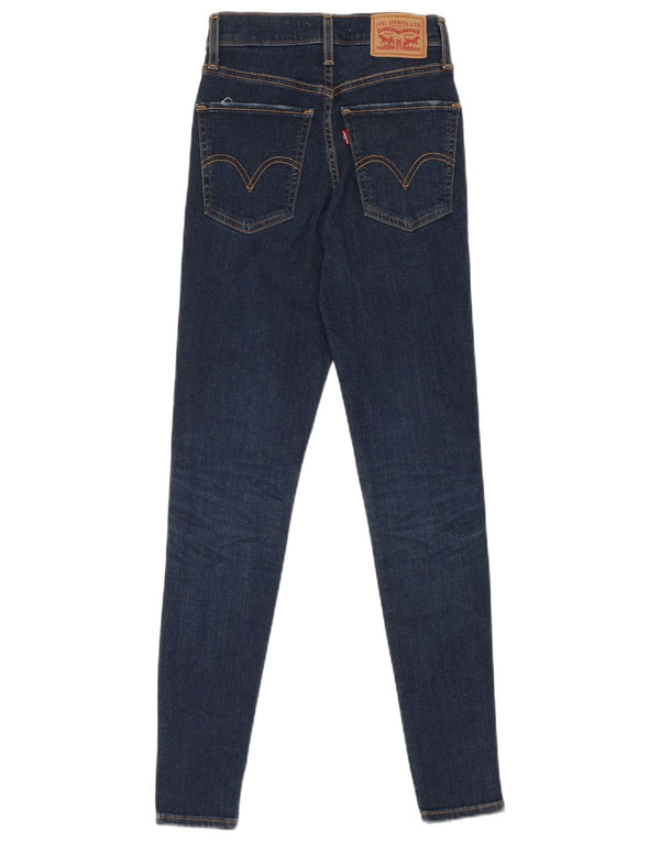 Calça jeans feminina Levi's Mile High Super Skinny W25 L28 azul marinho algodão
