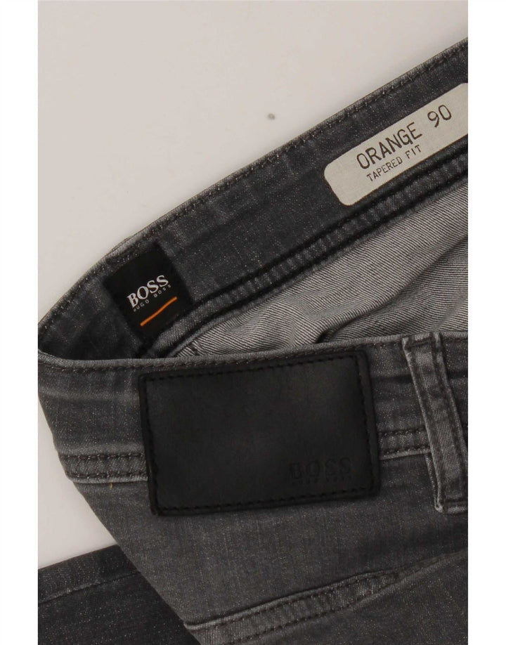 Hugo Boss Calça jeans masculina cônica W32 L31 cinza