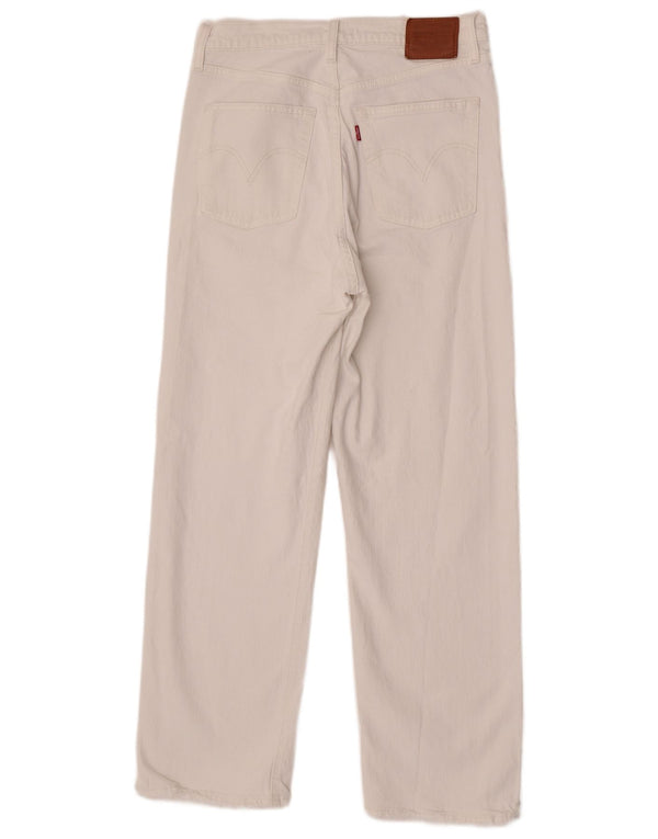 Jeans feminino Levi's Ribcage Straight W30 L29 algodão branco