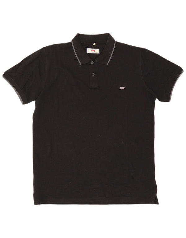 Camisa polo masculina regular Carrera XL algodão preto