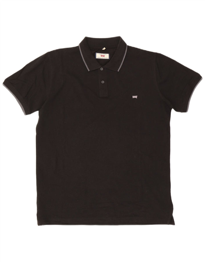 Camisa polo masculina regular Carrera XL algodão preto