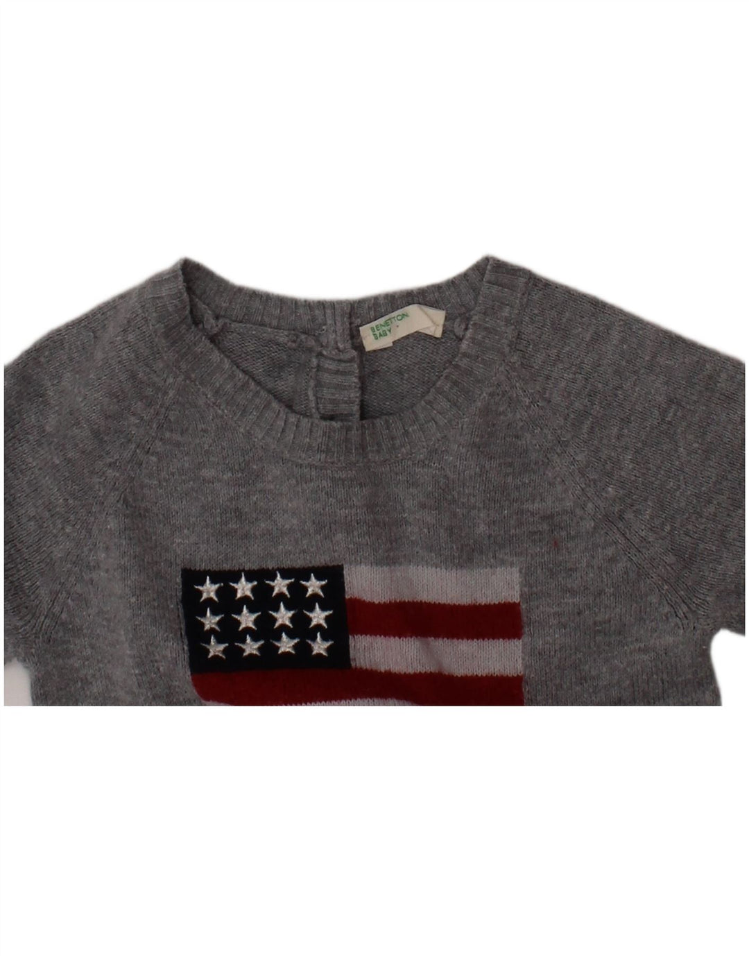 Macacão gráfico BENETTON para meninos de 3 a 6 meses cinza