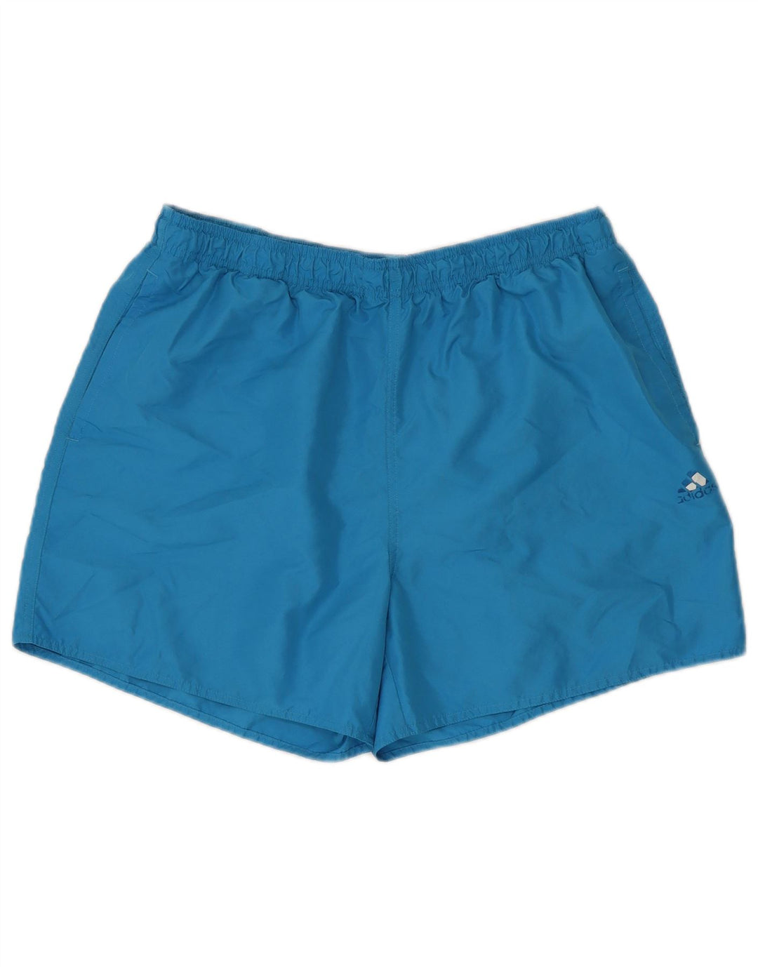Shorts esportivos masculinos Adidas médio azul poliéster