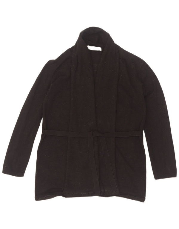 Suéter cardigã feminino Zara Reino Unido 12 viscose preta média