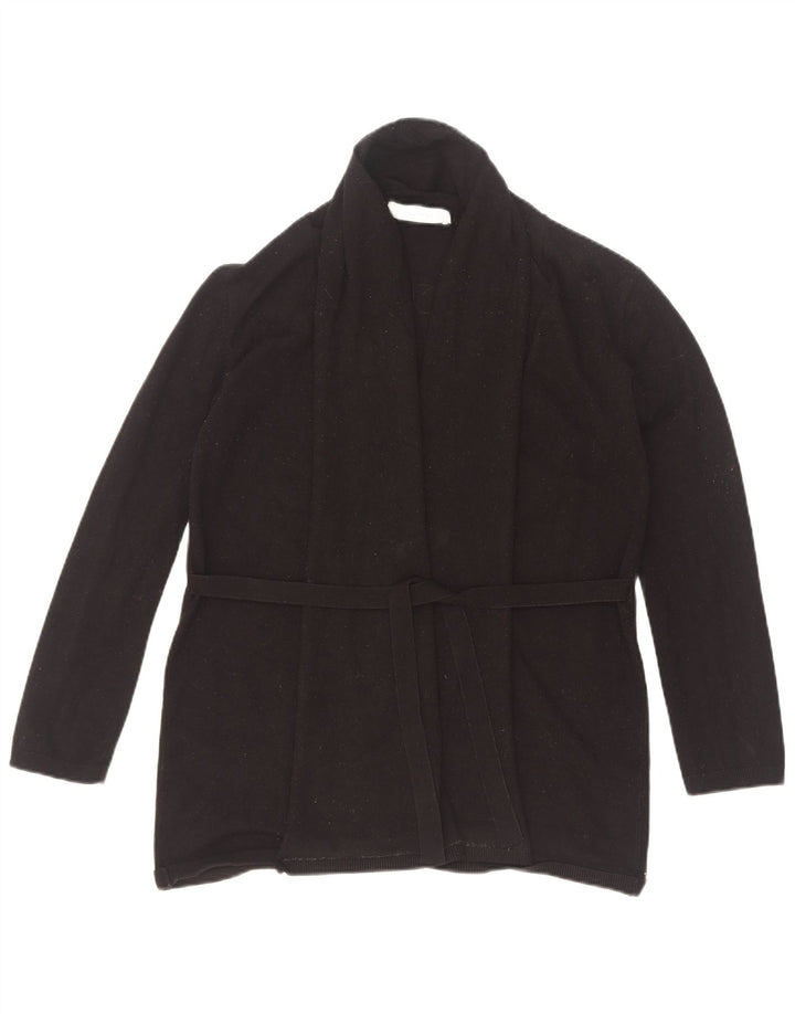 Suéter cardigã feminino Zara Reino Unido 12 viscose preta média