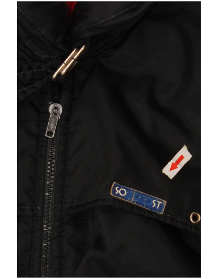 Jaqueta corta-vento masculina VINTAGE IT 54 2XL preto Colourblock poliamida