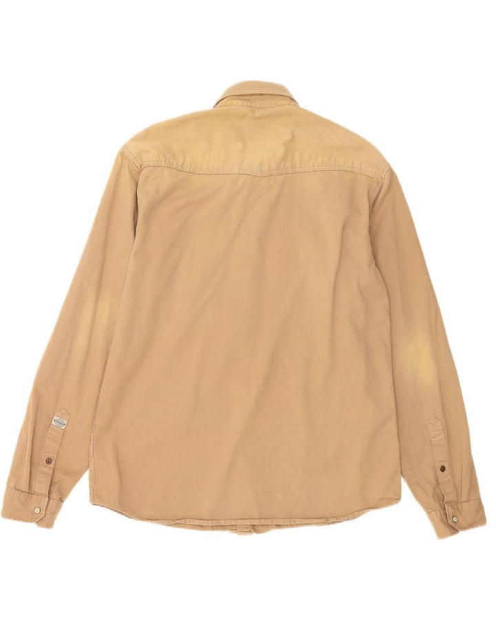 JACK & JONES Mens Denim Shirt XL Beige Cotton Vintage Jack & Jones and Second-Hand Jack & Jones from Messina Hembry 