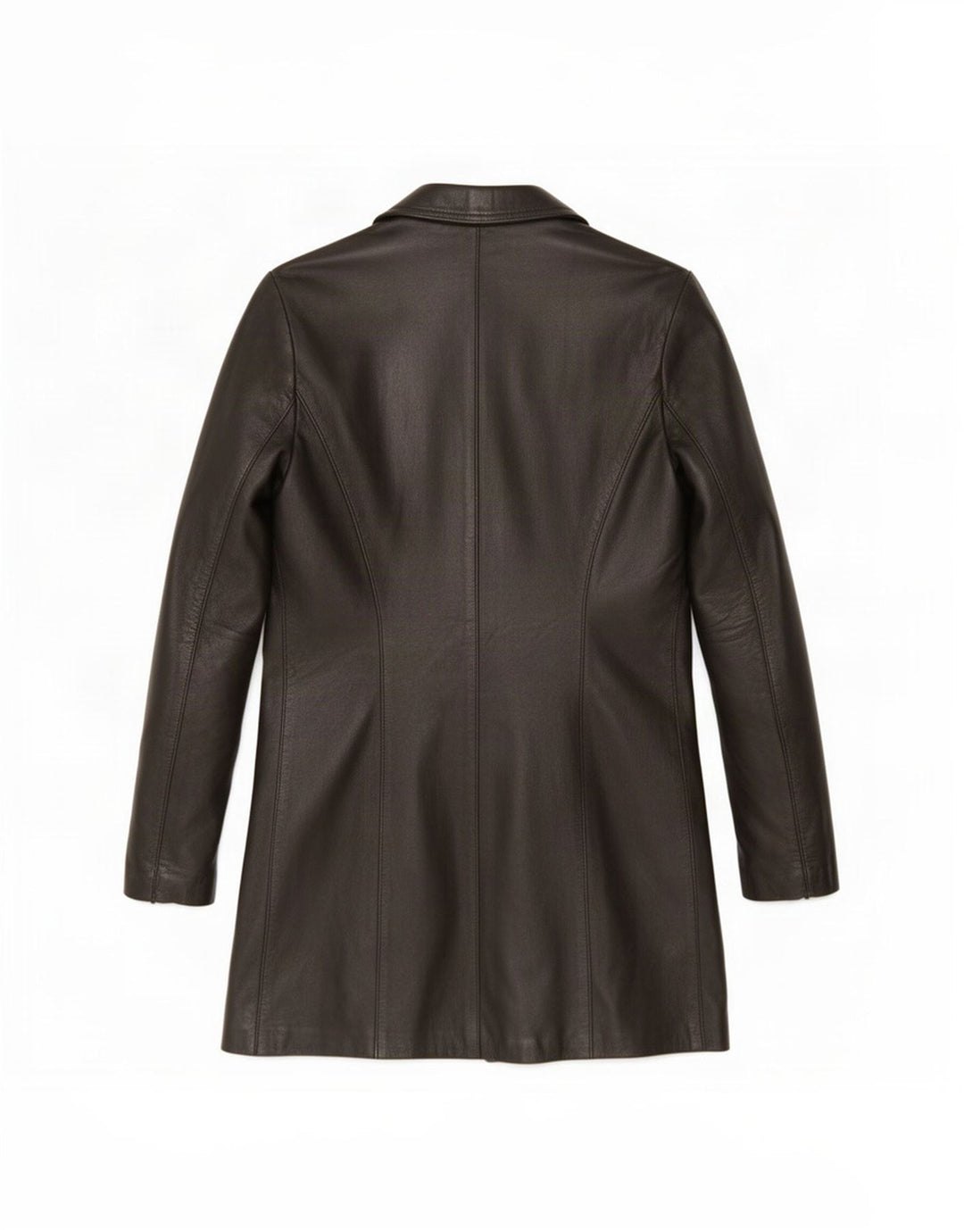 Casaco de couro feminino vintage UK 10 pequeno preto
