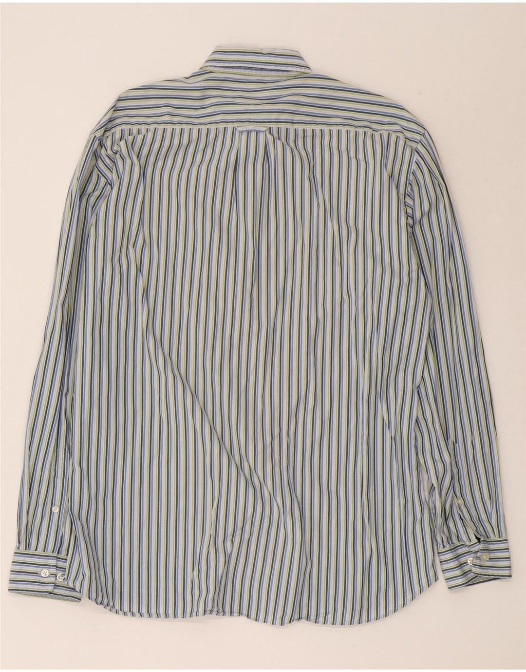 Camisa masculina Gant Regular Fit grande algodão listrado azul