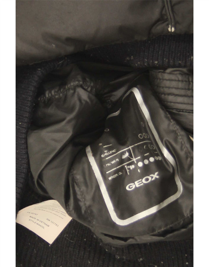 Jaqueta acolchoada feminina Geox UK 8 poliéster preto pequeno